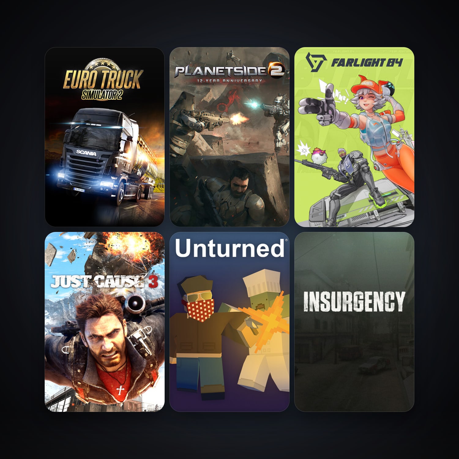 PlanetSide 2 + Insurgency, 25 games, clean — HabibiAccounts