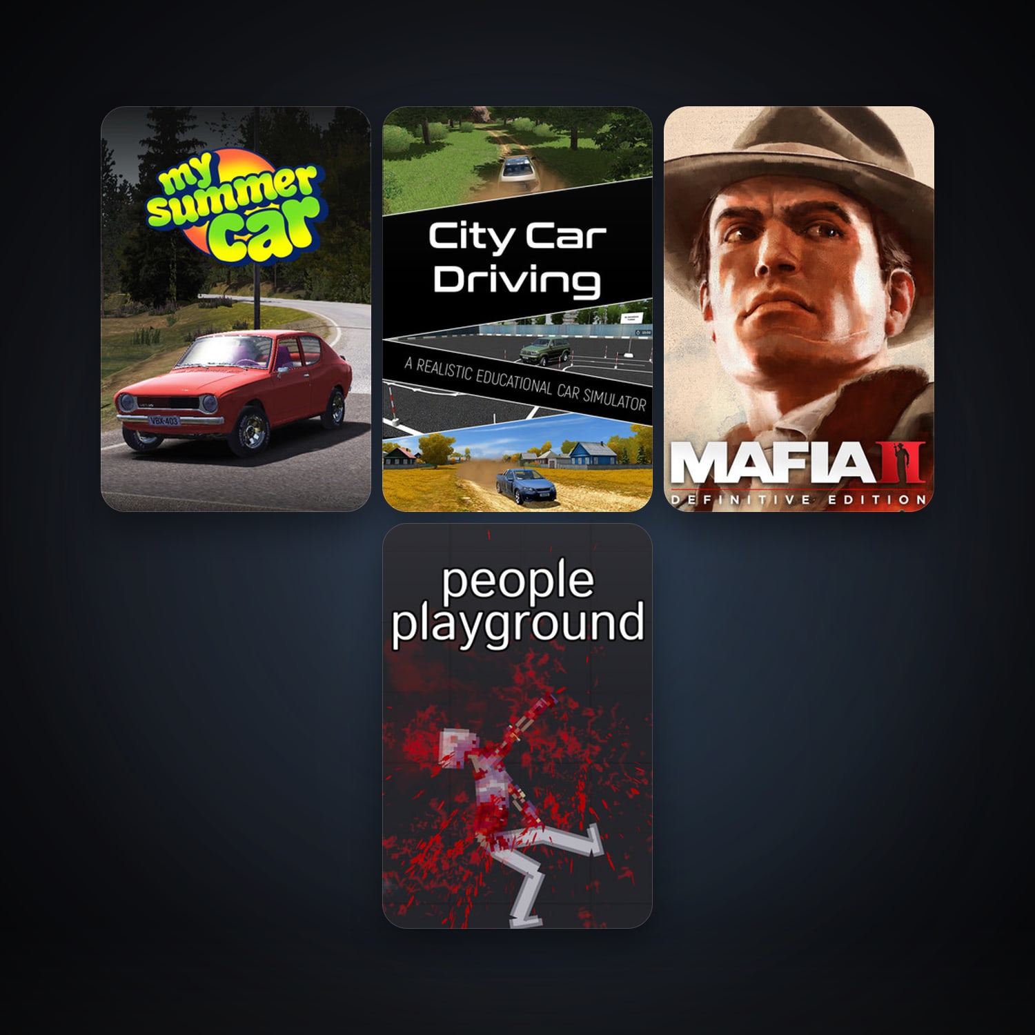 Mafia II + City Car Driving, 13 games, clean — HabibiAccounts