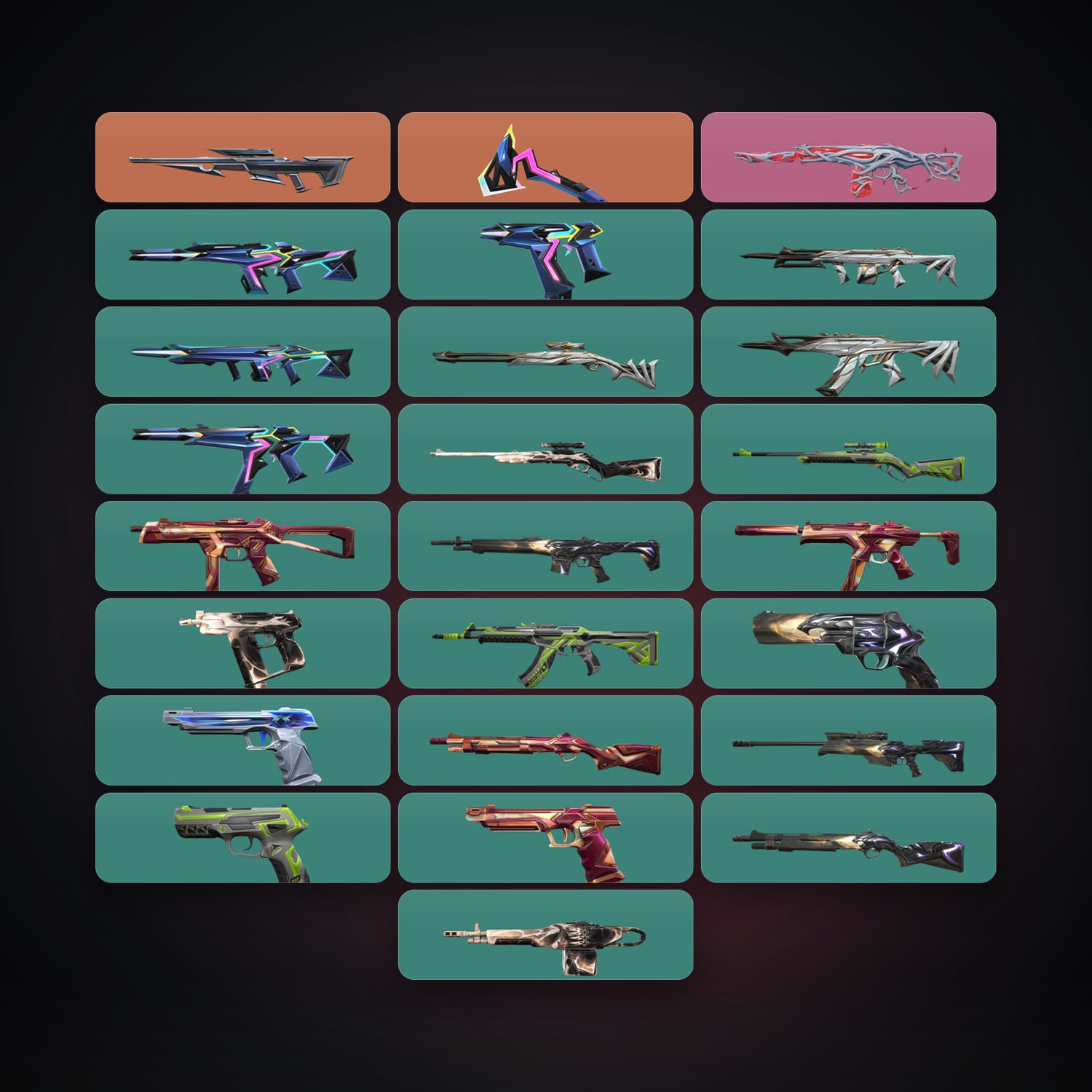 LA Plat 2 locker — 1 knives, 25 skins, lvl 82 — HabibiAccounts