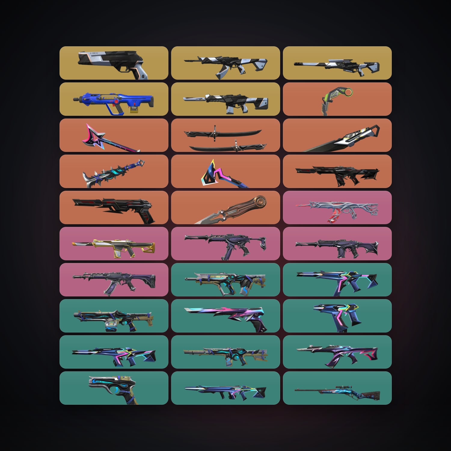 AP Gold 1 locker — 7 knives, 54 skins, lvl 130 — HabibiAccounts