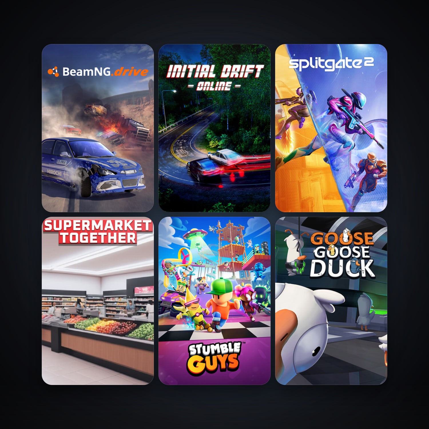 Steam account: BeamNG.drive + Initial Drift Online, 17 games, clean — HabibiAccounts