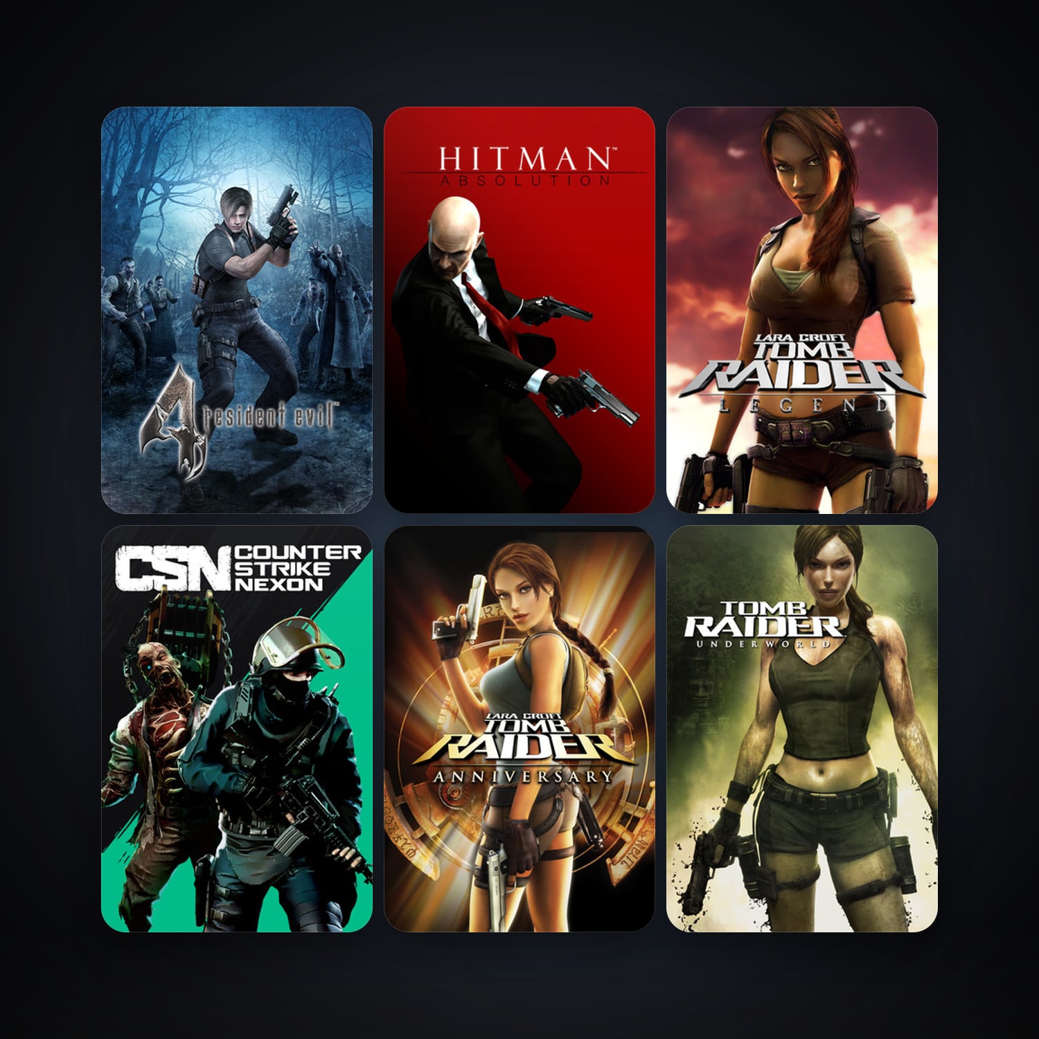 Hitman: Blood Money + Tomb Raider: Legend, 13 games, clean — HabibiAccounts