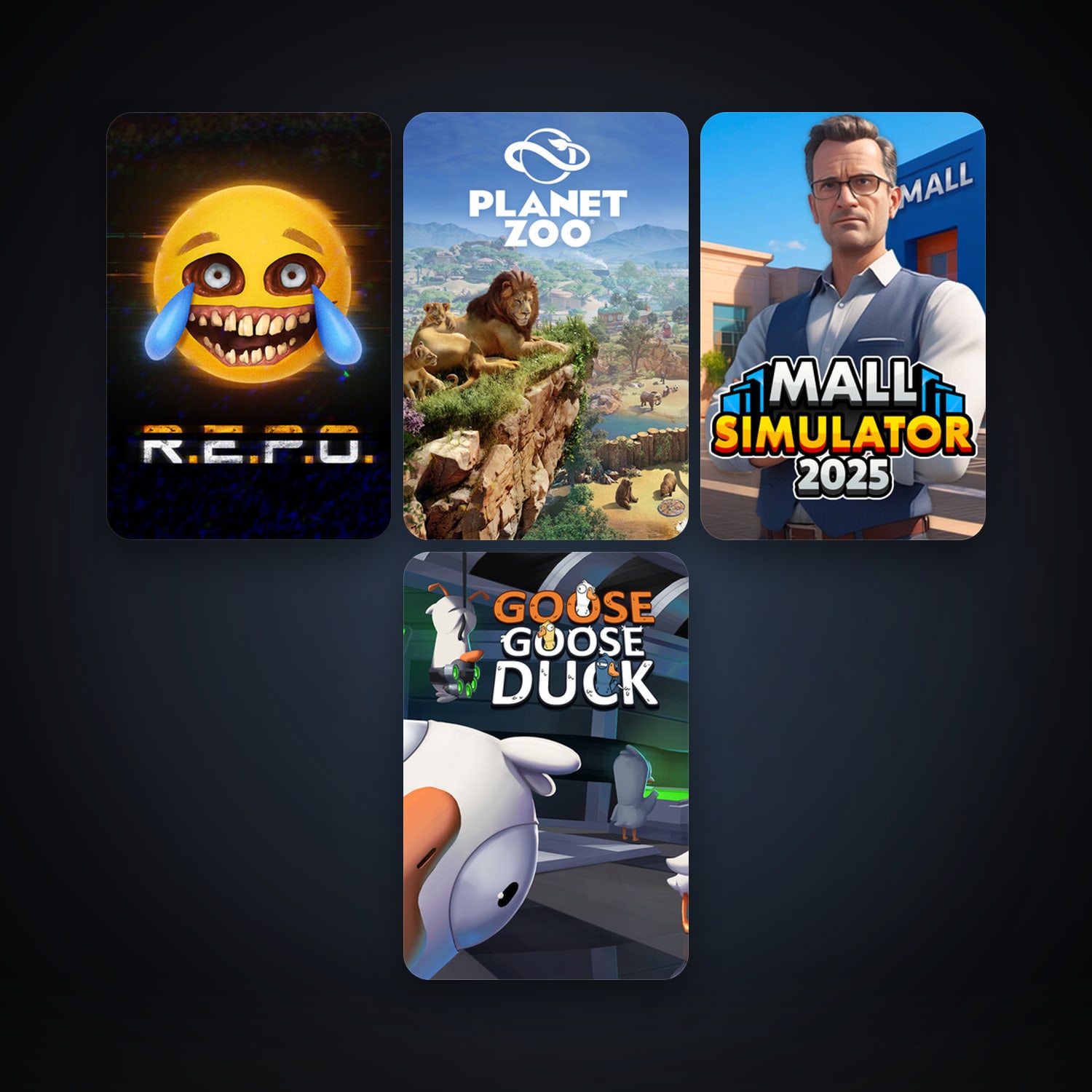 Planet Zoo + Goose Goose Duck, 7 games, clean — HabibiAccounts