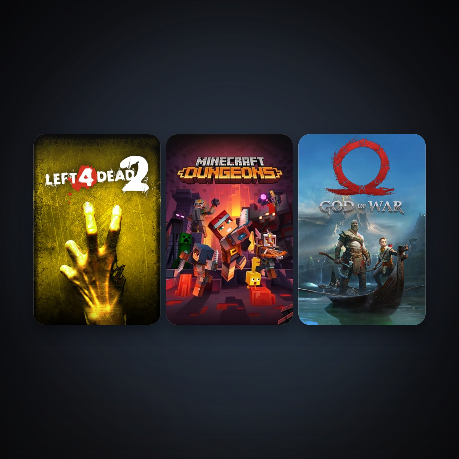 Left 4 Dead 2 + God of War, 3 games, clean — HabibiAccounts
