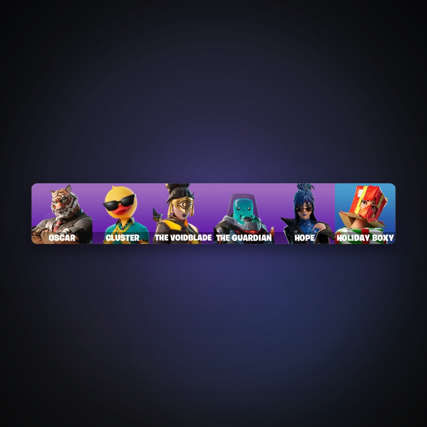 Fortnite account with Oscar & Cluster — 7 skins — 750 V-Bucks — lvl 197 — HabibiAccounts