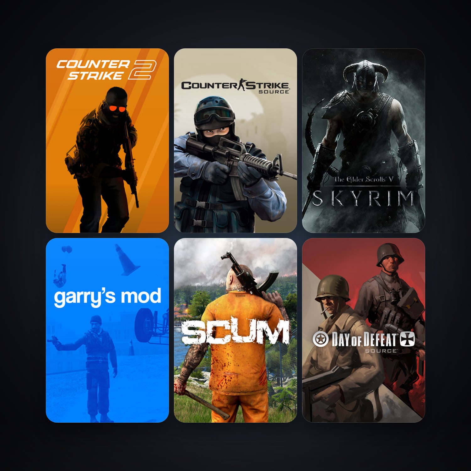 Counter-Strike: Source + Day of Defeat: Source, 8 games, Steam 10, clean — HabibiAccounts