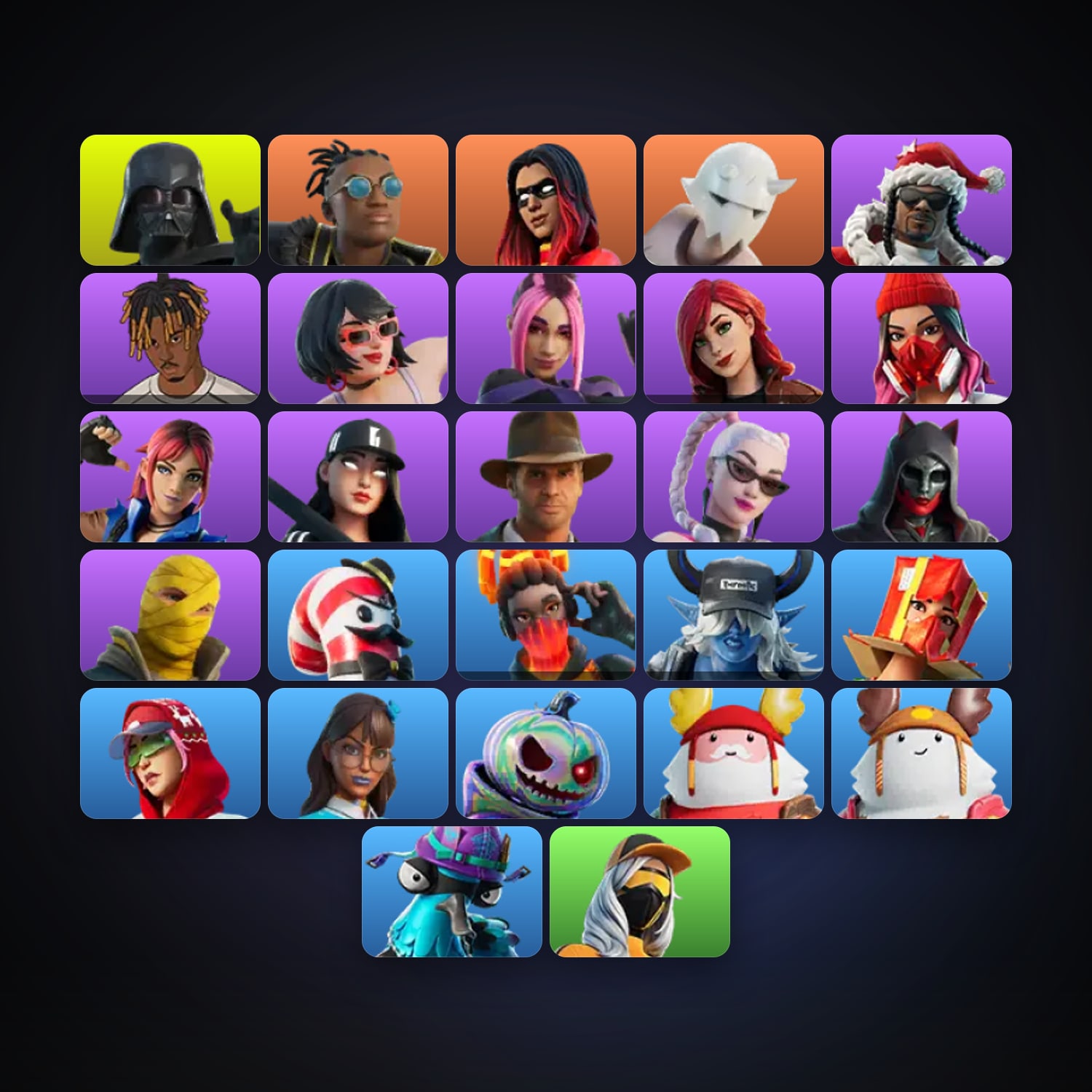 Fortnite account with Darth Vader & Malik — 27 skins — 150 V-Bucks — lvl 1927 — HabibiAccounts