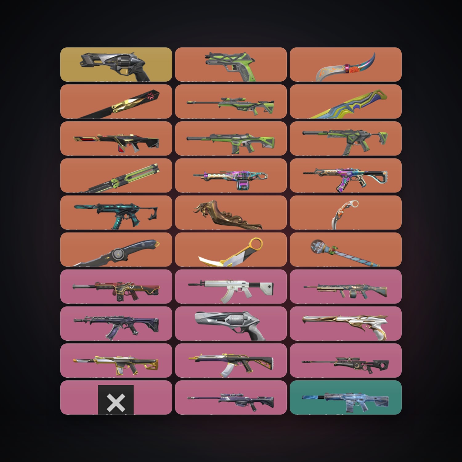 NA Bronze 1 locker — 9 knives, 88 skins, lvl 112 — HabibiAccounts