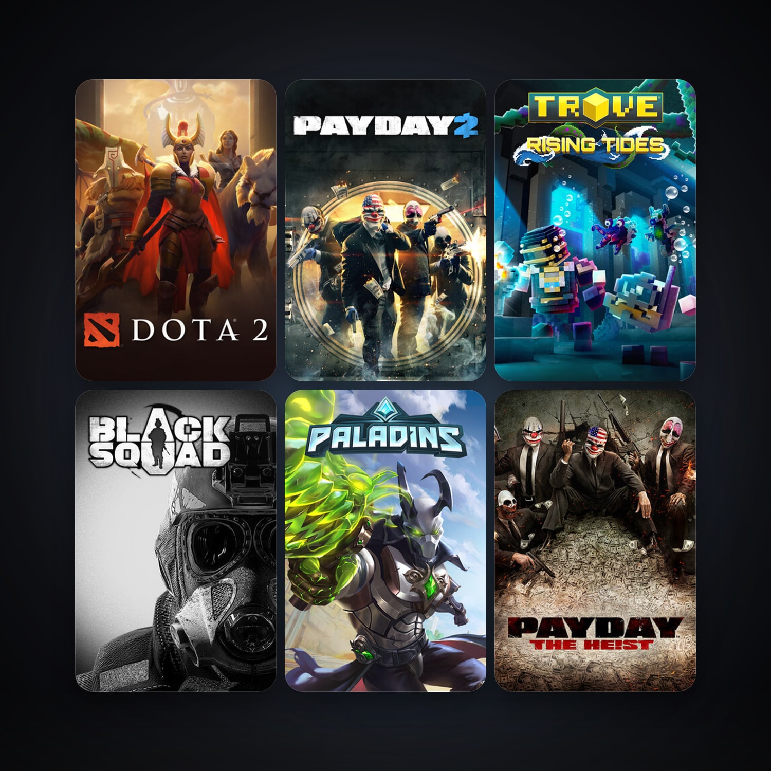 Dota 2 + PAYDAY The Heist, 19 games, clean — HabibiAccounts