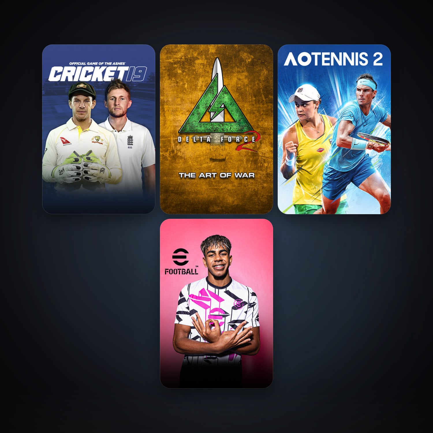 Delta Force 2 + Cricket 19, 9 games, clean — HabibiAccounts
