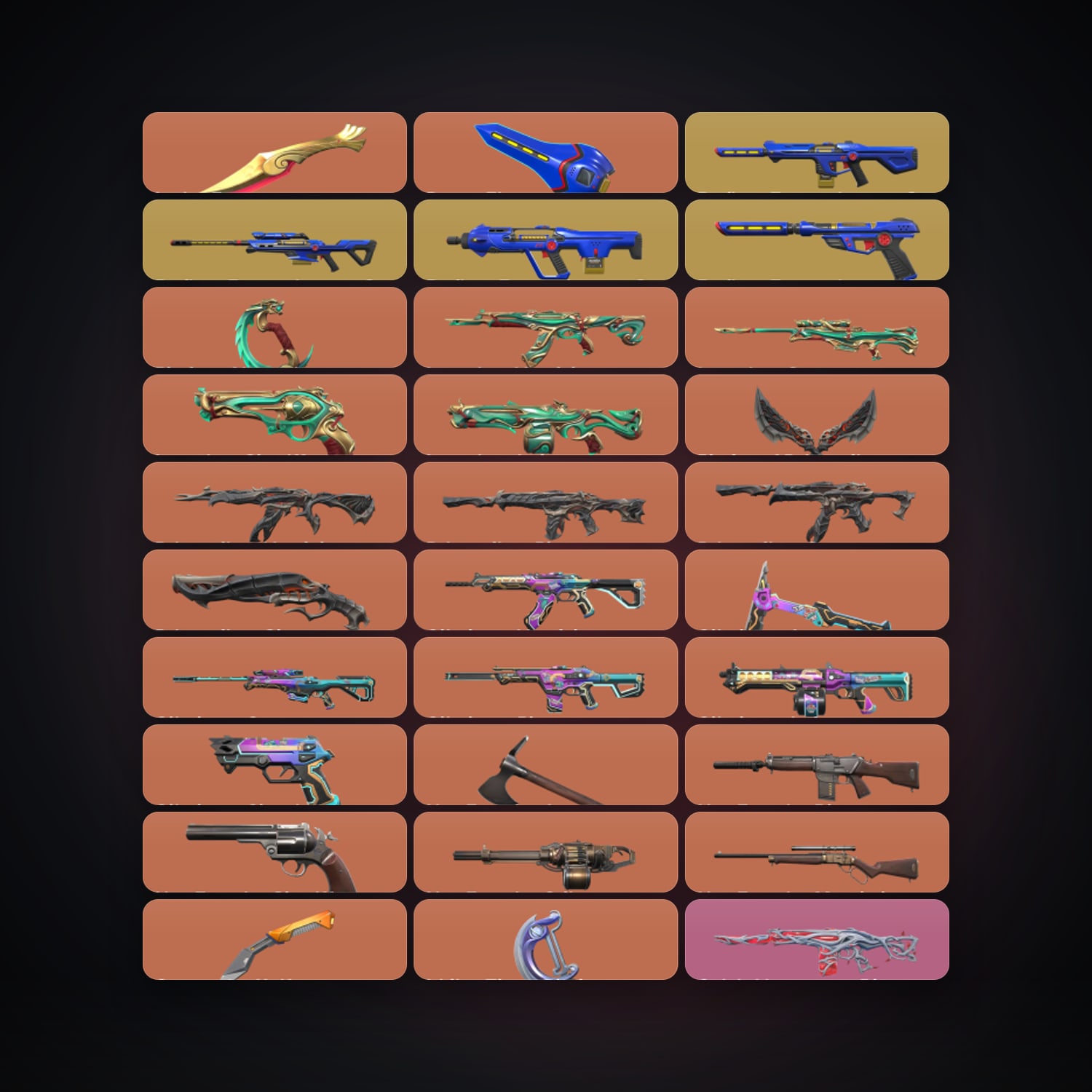 NA Bronze 2 locker — 8 knives, 88 skins, lvl 129 — HabibiAccounts