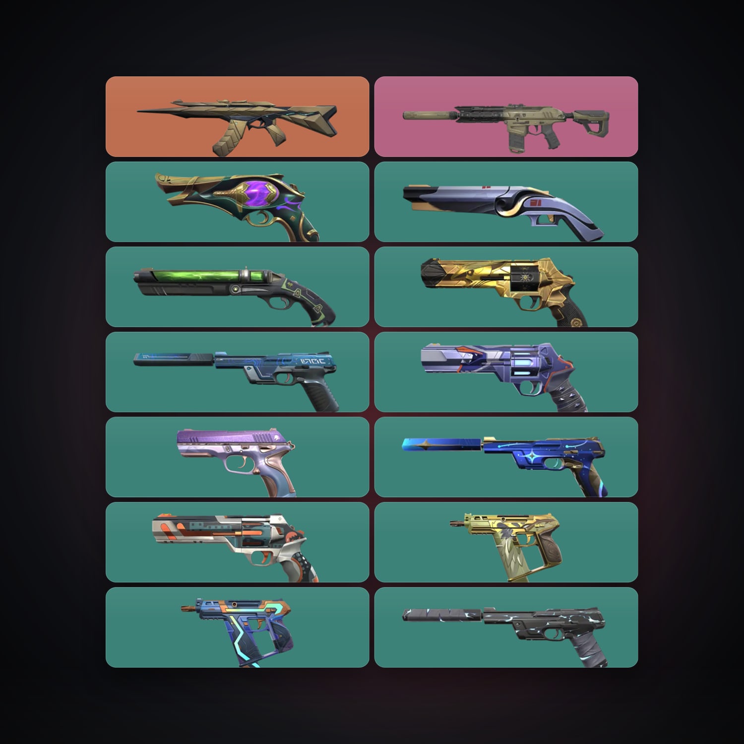 EU Gold 2 locker — 14 skins, lvl 209 — HabibiAccounts