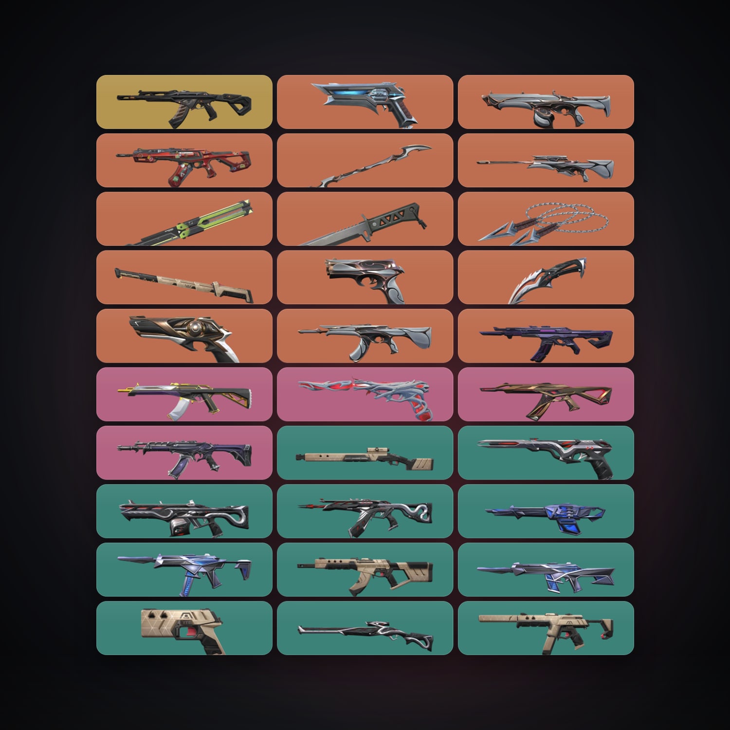 BR locker — 6 knives, 54 skins, lvl 63 — HabibiAccounts