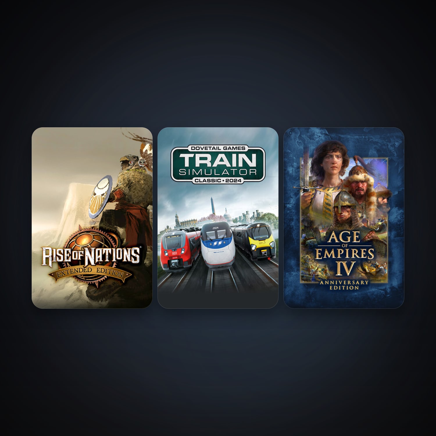 Train Simulator Classic + Rise of Nations: Extended Edition, 3 games, clean — HabibiAccounts