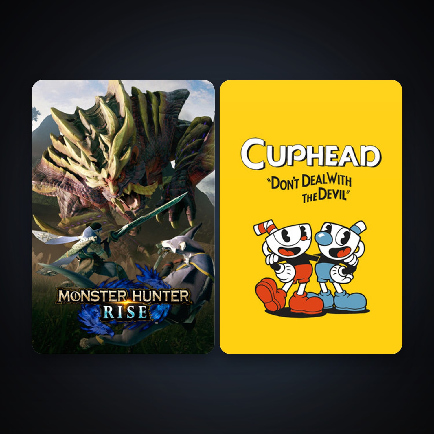 Cuphead + MONSTER HUNTER RISE, 2 games, clean — HabibiAccounts