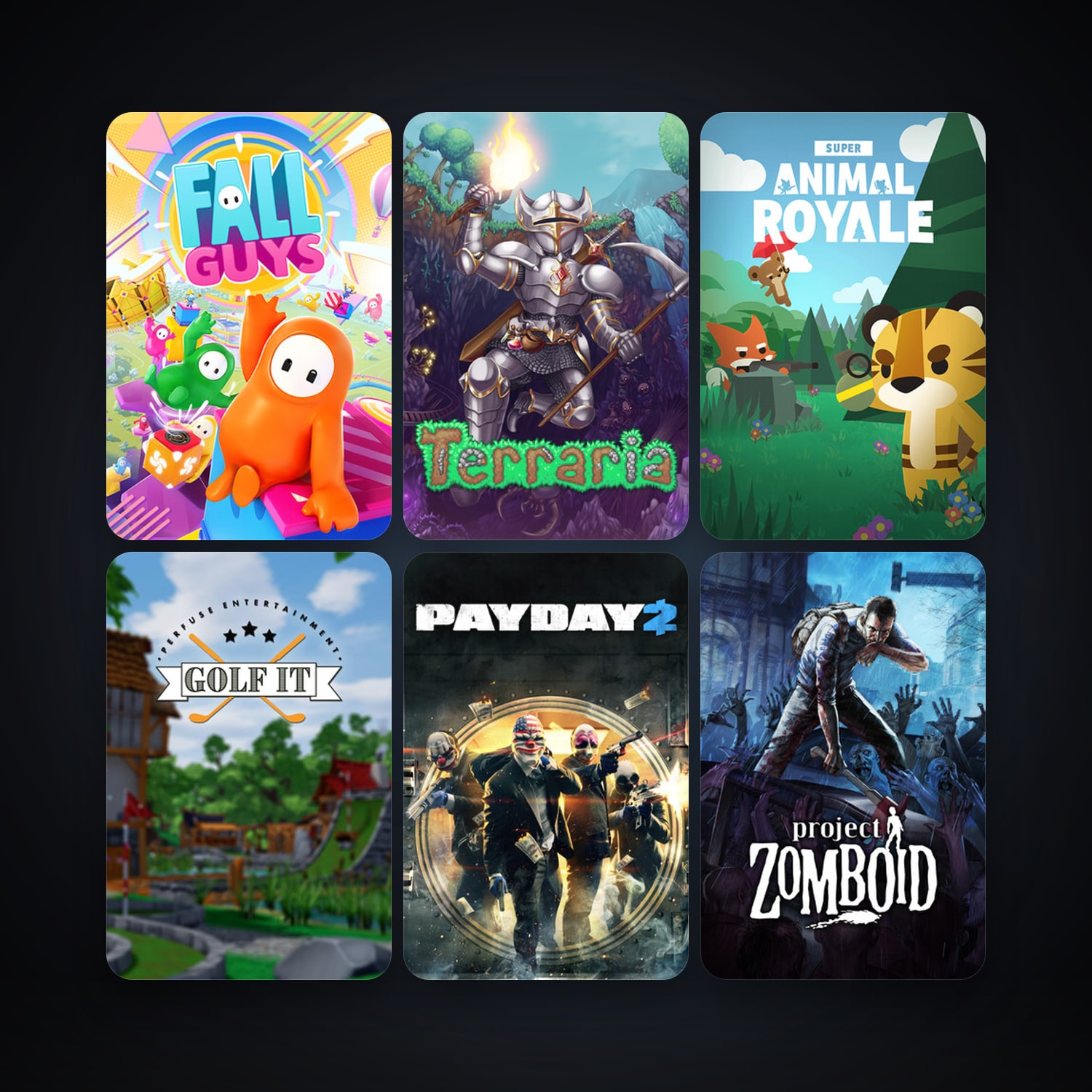 Terraria + Project Zomboid, 51 games, clean — HabibiAccounts