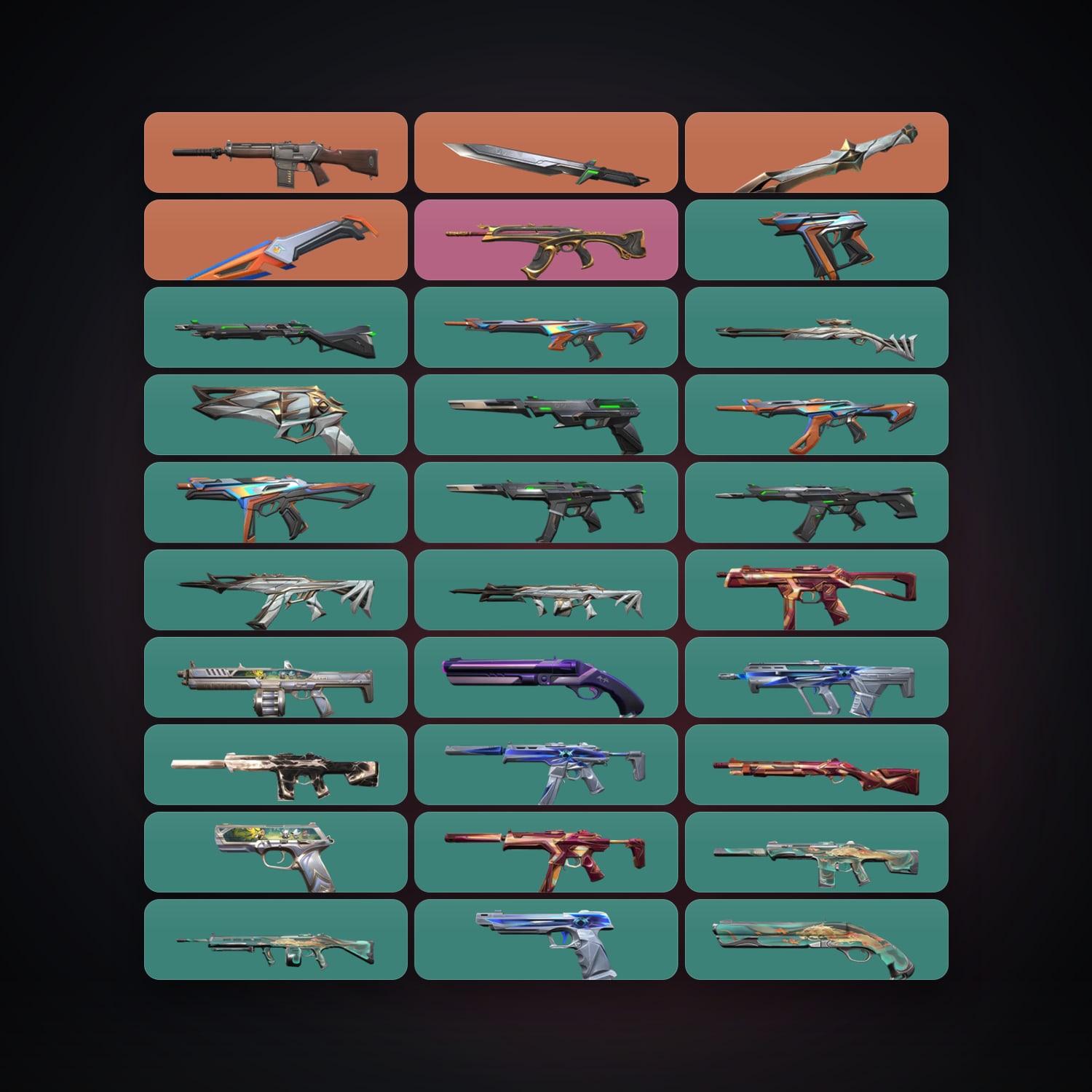 LA Bronze 3 locker — 3 knives, 40 skins, lvl 73 — HabibiAccounts