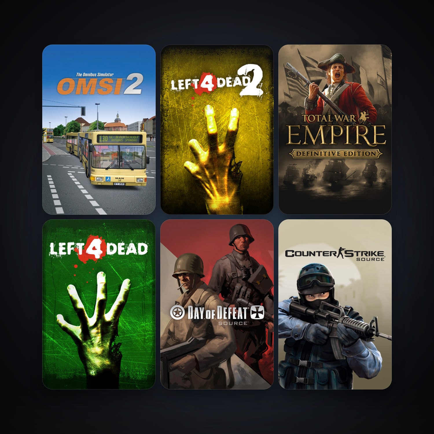 Half-Life 2 + Counter-Strike: Source, 9 games, clean — HabibiAccounts