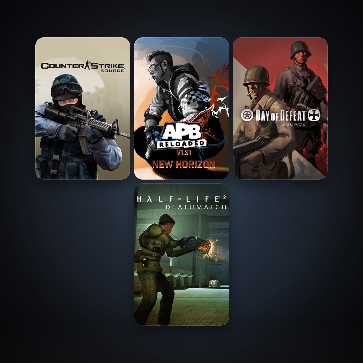 Counter-Strike: Source + Day of Defeat: Source, 5 games, clean — HabibiAccounts