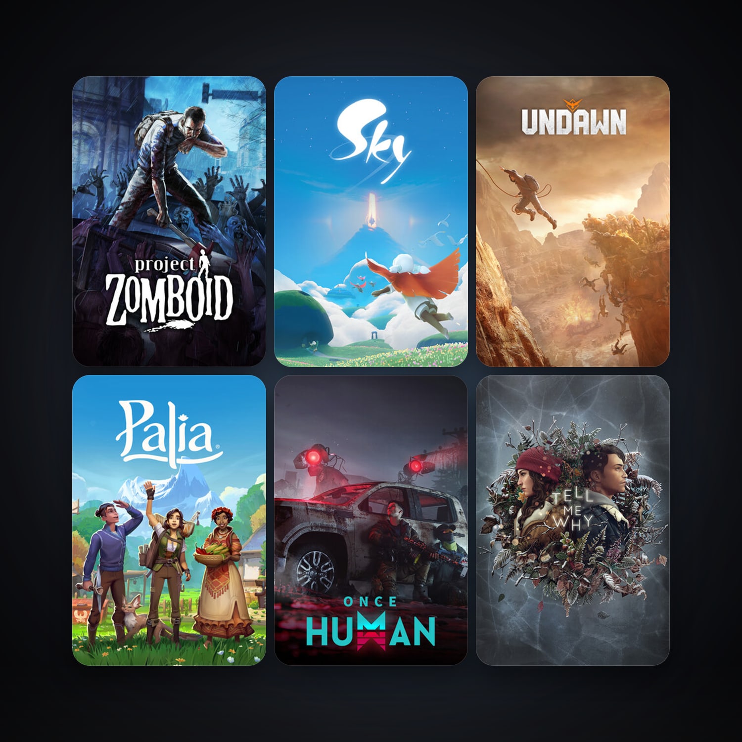 Project Zomboid + Tell Me Why, 7 games, clean — HabibiAccounts