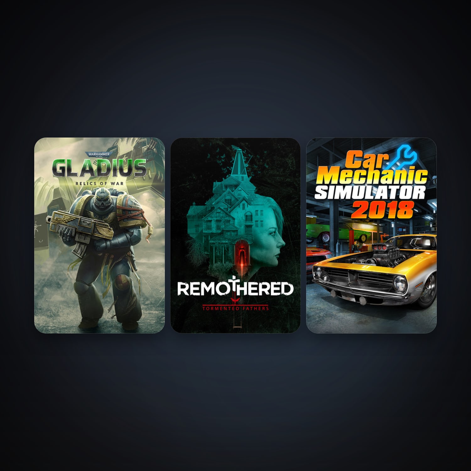 Warhammer 40,000: Gladius - Relics of War + Remothered: Tormented Fathers, 5 games, Steam 13, clean — HabibiAccounts