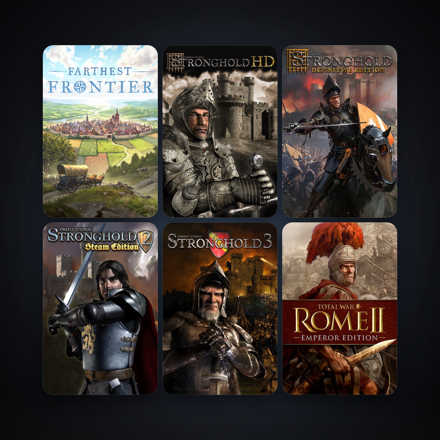 Stronghold HD + Stronghold 2: Steam Edition, 7 games, clean — HabibiAccounts