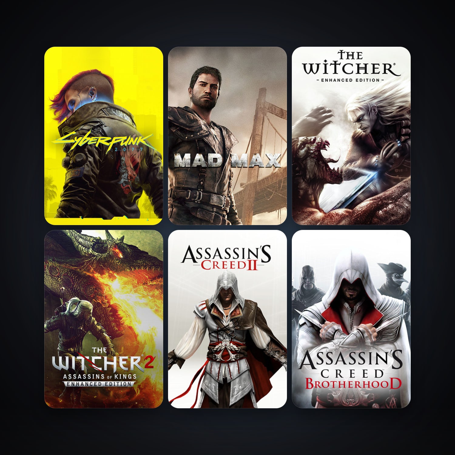 Assassin's Creed: Director's Cut Edition + The Witcher: Enhanced Edition Director's Cut, 16 games, Steam 13, clean — HabibiAccounts