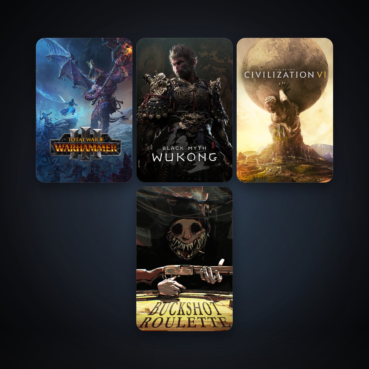 Sid Meier's Civilization VI + Total War: WARHAMMER III, 8 games, clean — HabibiAccounts