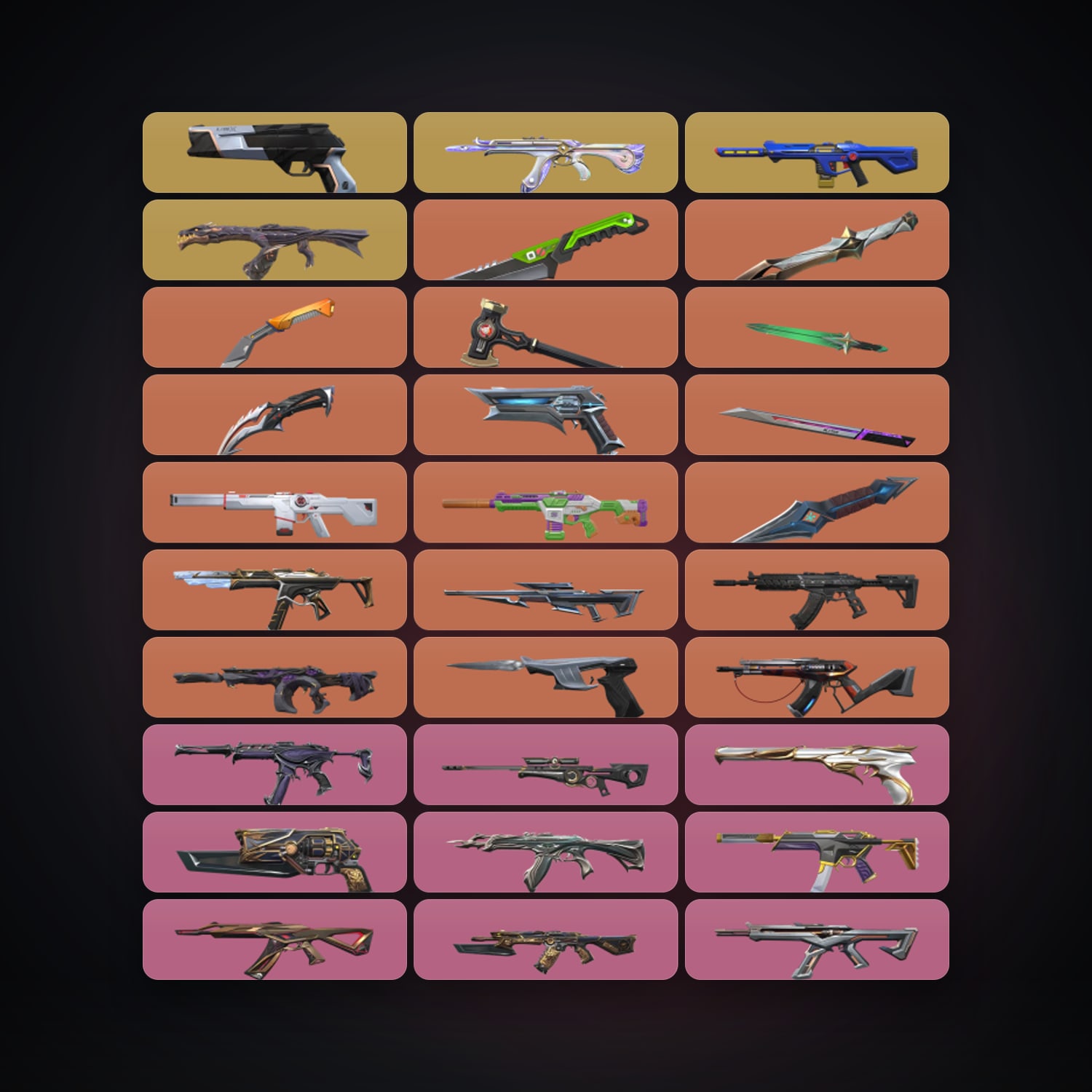 LA Gold 1 locker — 8 knives, 146 skins, lvl 425 — HabibiAccounts