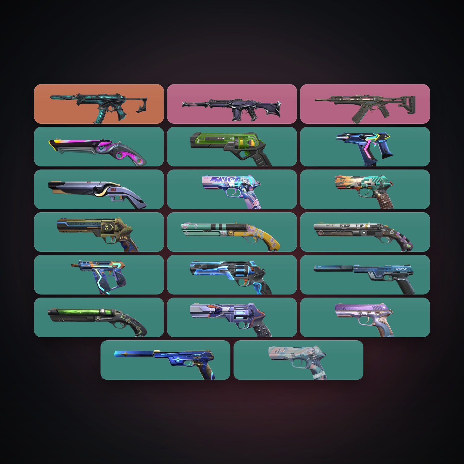 AP Silver 2 locker — 20 skins, lvl 268 — HabibiAccounts