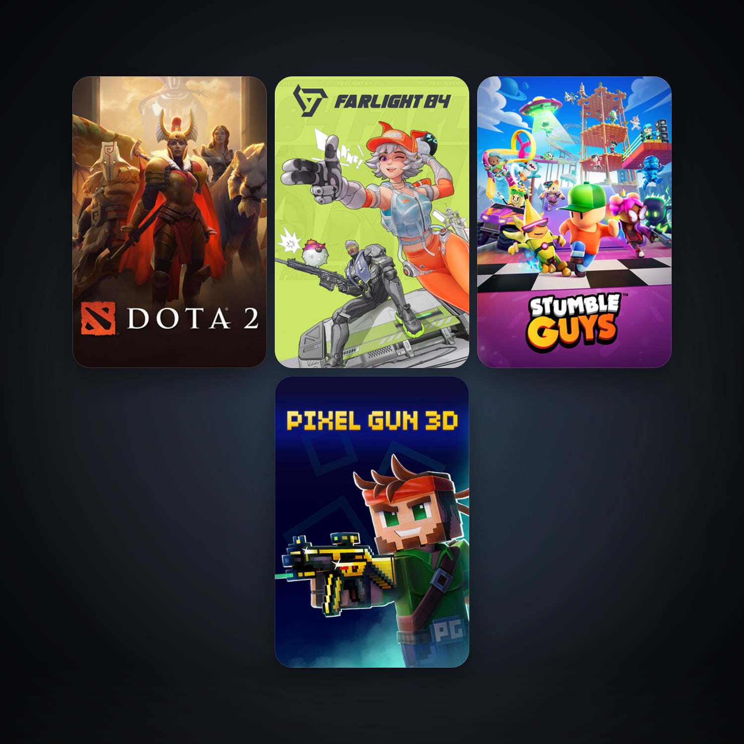Dota 2 + Stumble Guys, 6 games, clean — HabibiAccounts