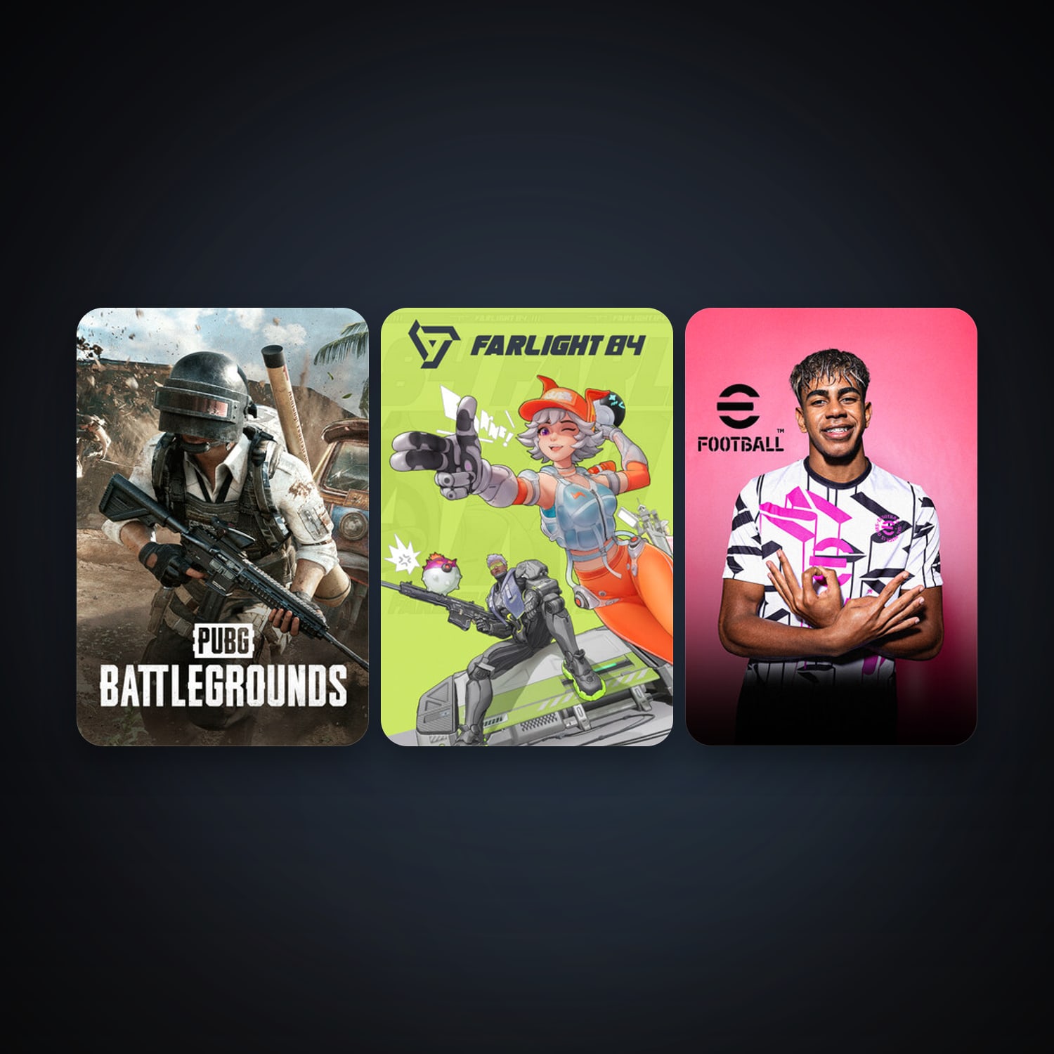 PUBG: BATTLEGROUNDS + eFootball 2024, 4 games, clean — HabibiAccounts