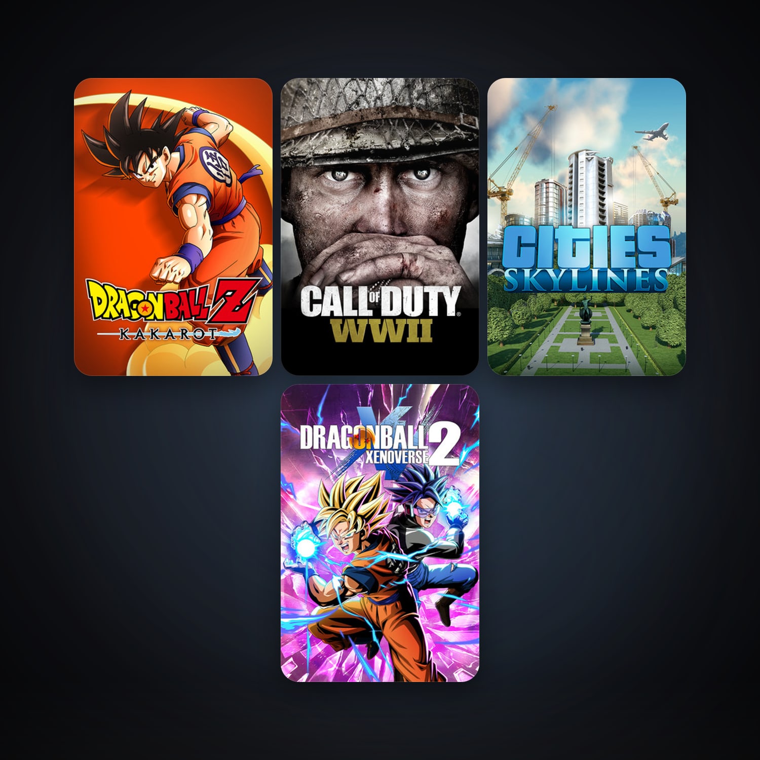 Cities: Skylines + DRAGON BALL XENOVERSE 2, 7 games, clean — HabibiAccounts