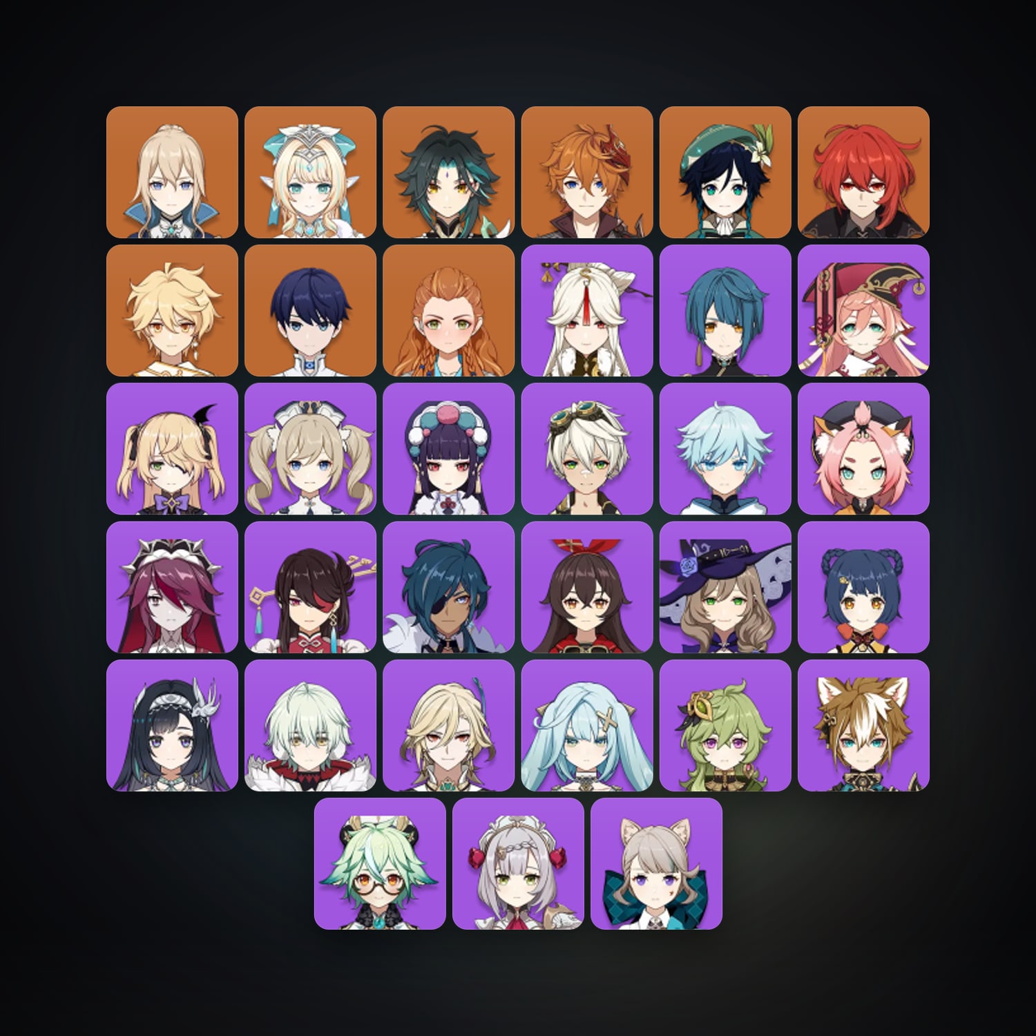 Genshin Impact | AR 49 | 33 Chars | 6× 5★ — Genshin / miHoYo Account — HabibiAccounts