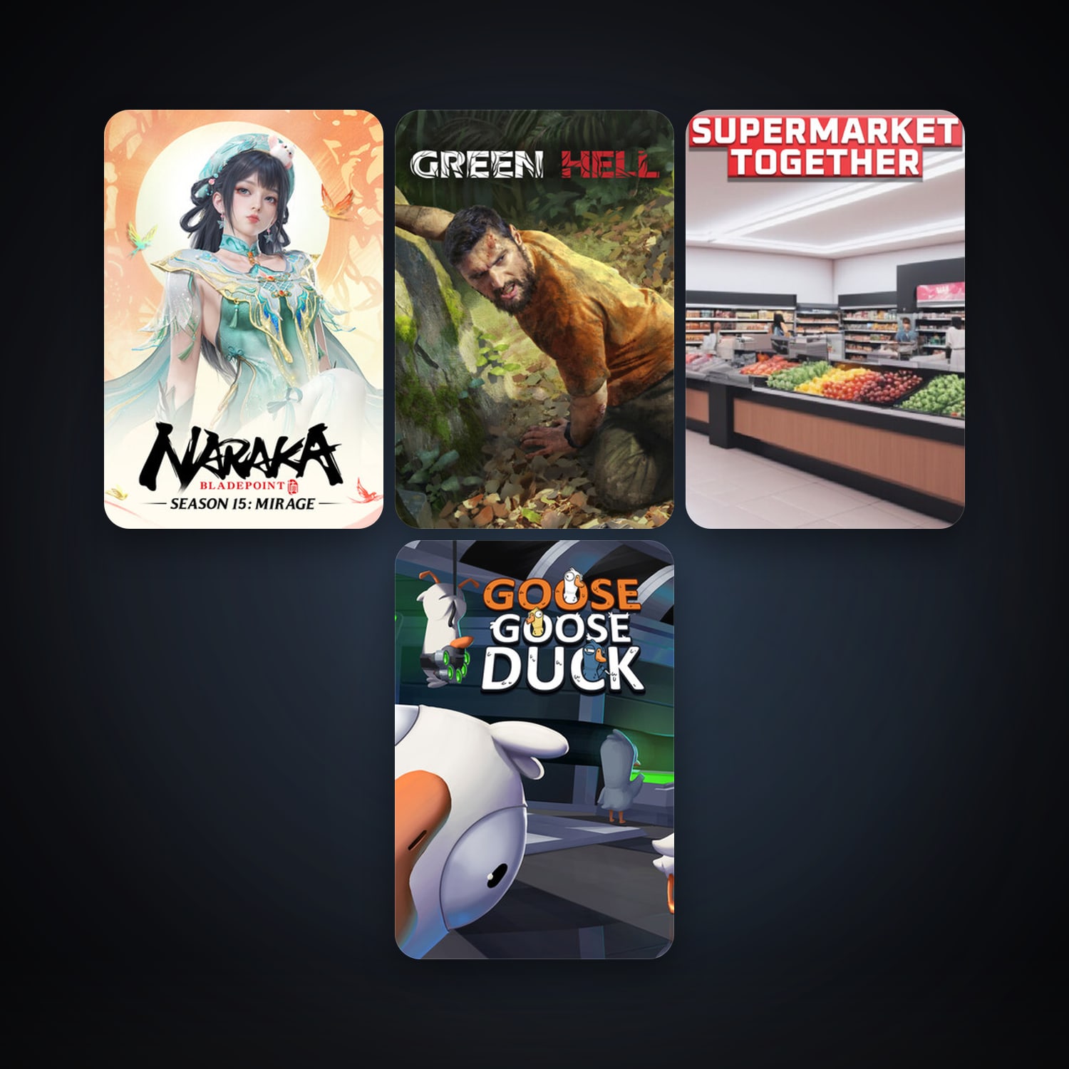 Wallpaper Engine + Green Hell, 8 games, clean — HabibiAccounts