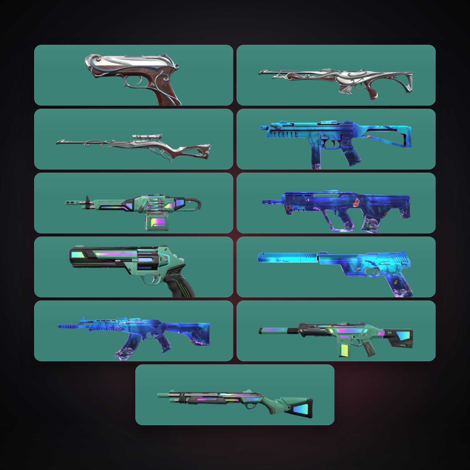 NA Silver 1 locker — 11 skins, lvl 21 — HabibiAccounts