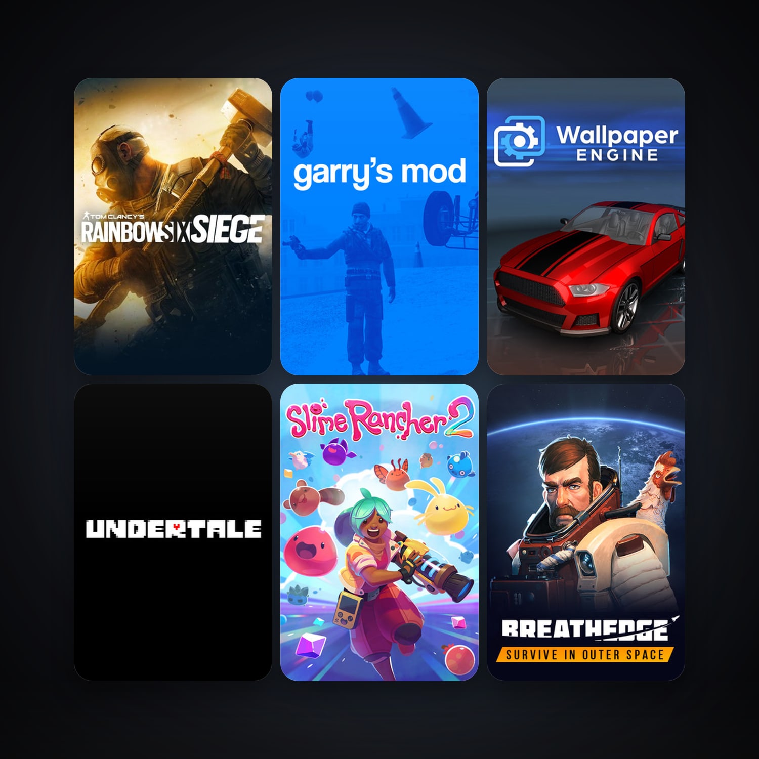 Garry's Mod + Tom Clancy's Rainbow Six Siege, 15 games, clean — HabibiAccounts