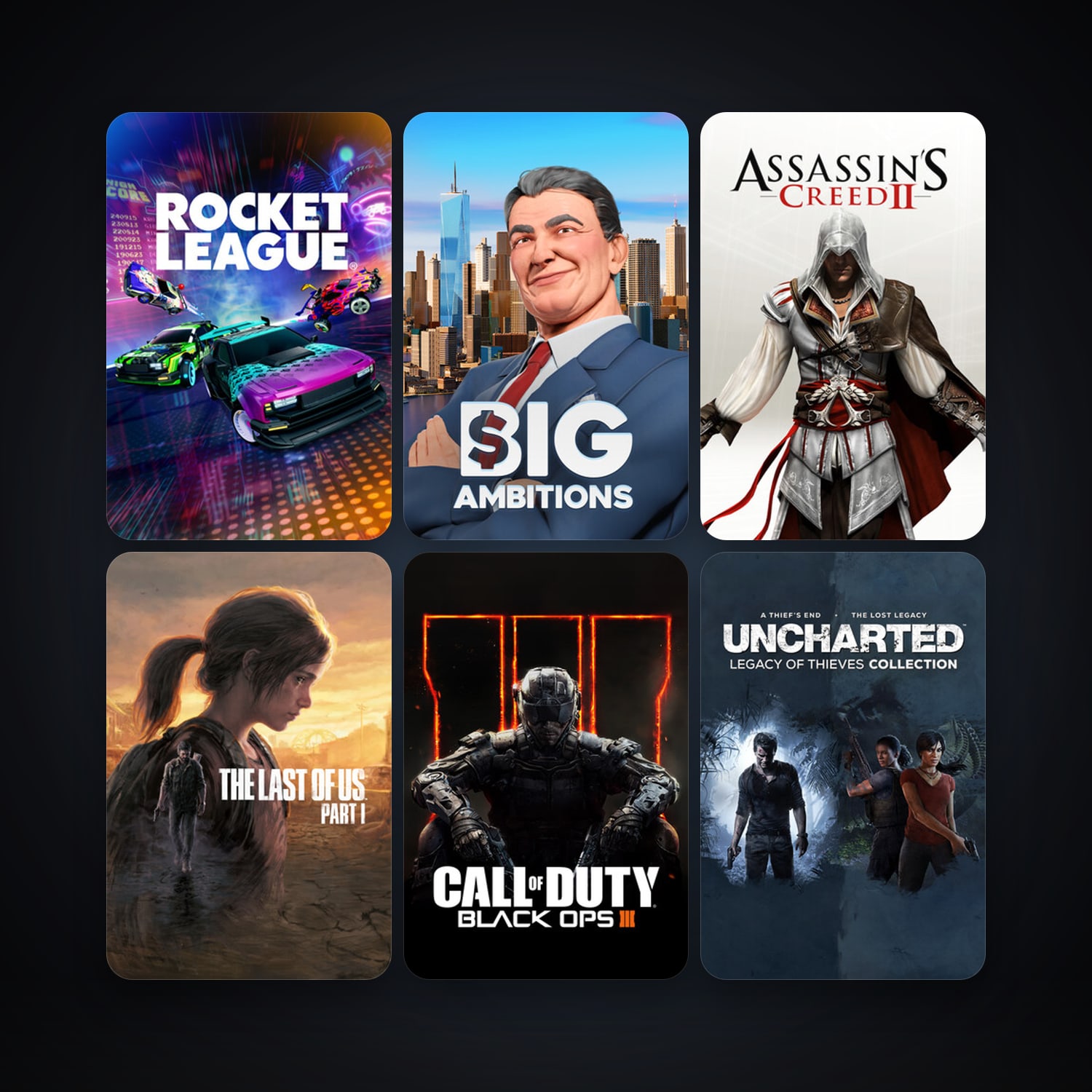 Assassin's Creed 2 Deluxe Edition + Rocket League, 43 games, clean — HabibiAccounts