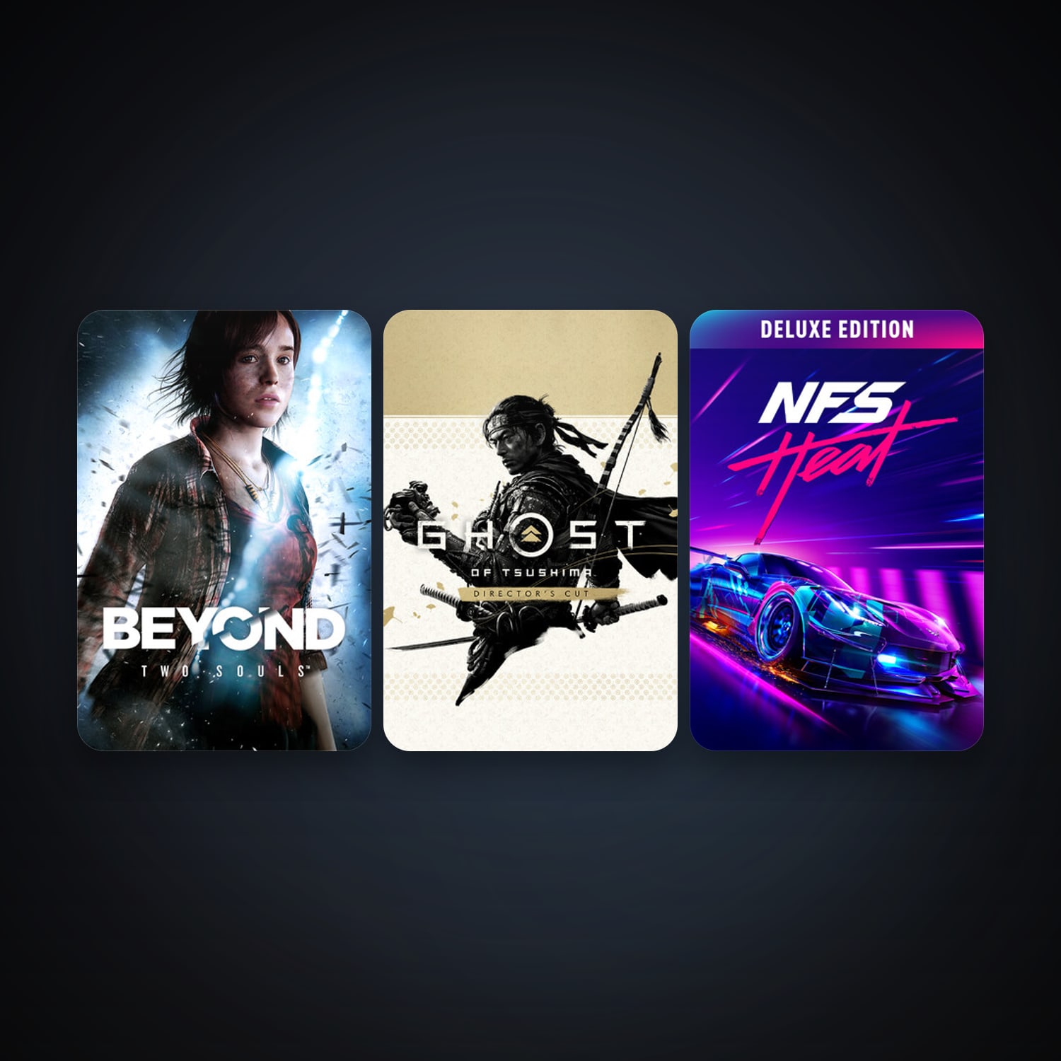 Beyond: Two Souls + Need for Speed Heat, 3 games, clean — HabibiAccounts