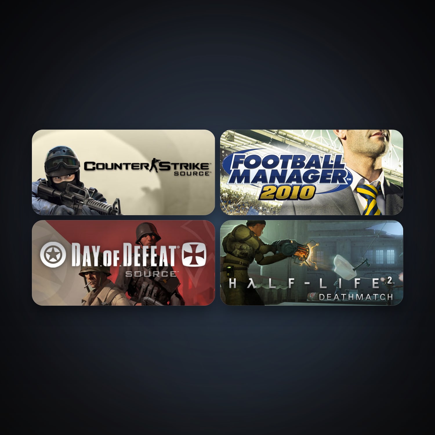 Counter-Strike: Source + Day of Defeat: Source, 7 games, clean — HabibiAccounts
