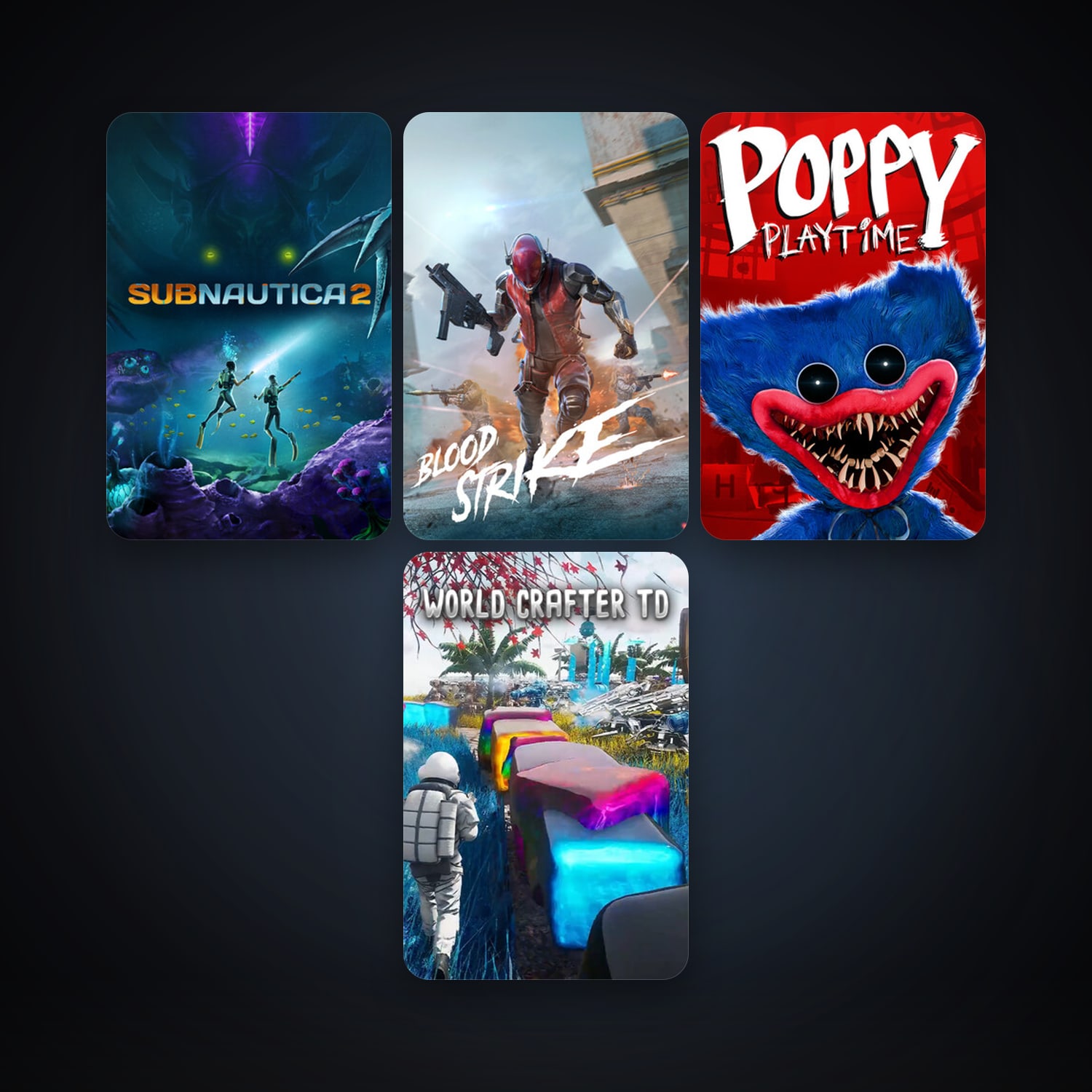 Poppy Playtime + Subnautica 2, 8 games, clean — HabibiAccounts