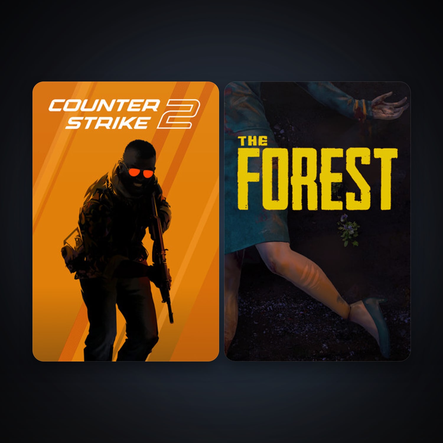 CS2 Prime + The Forest, 2 games, clean — HabibiAccounts
