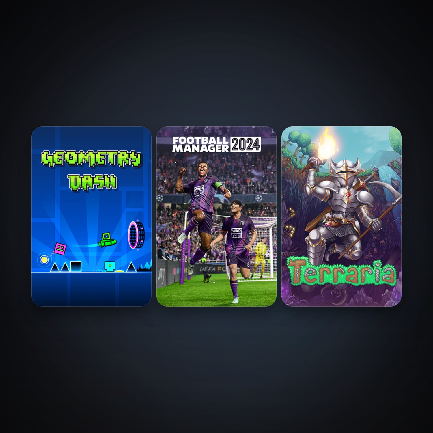 Terraria + Geometry Dash, 5 games, clean — HabibiAccounts