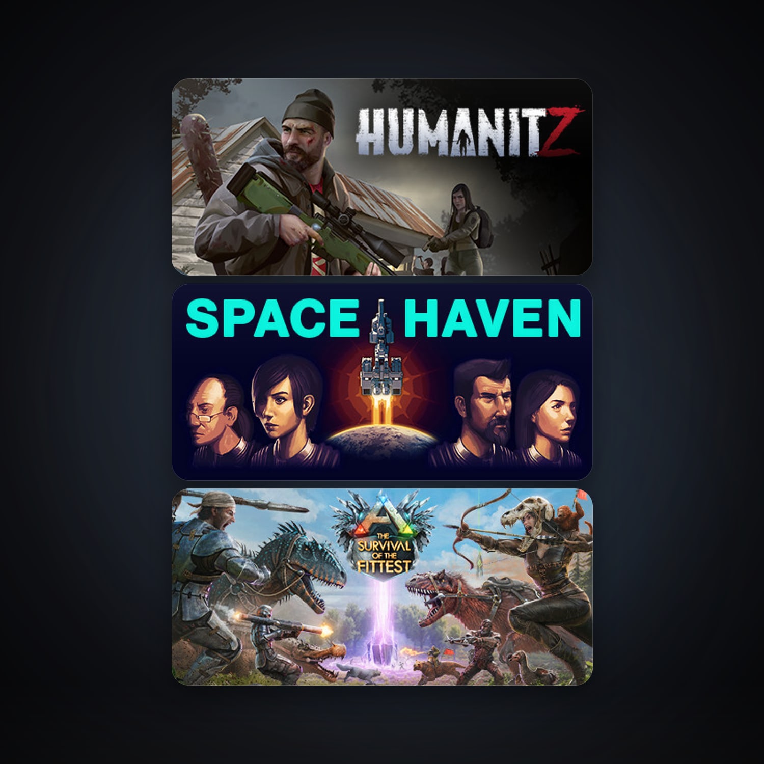 ARK: The Survival Of The Fittest + Space Haven, 12 games, clean — HabibiAccounts