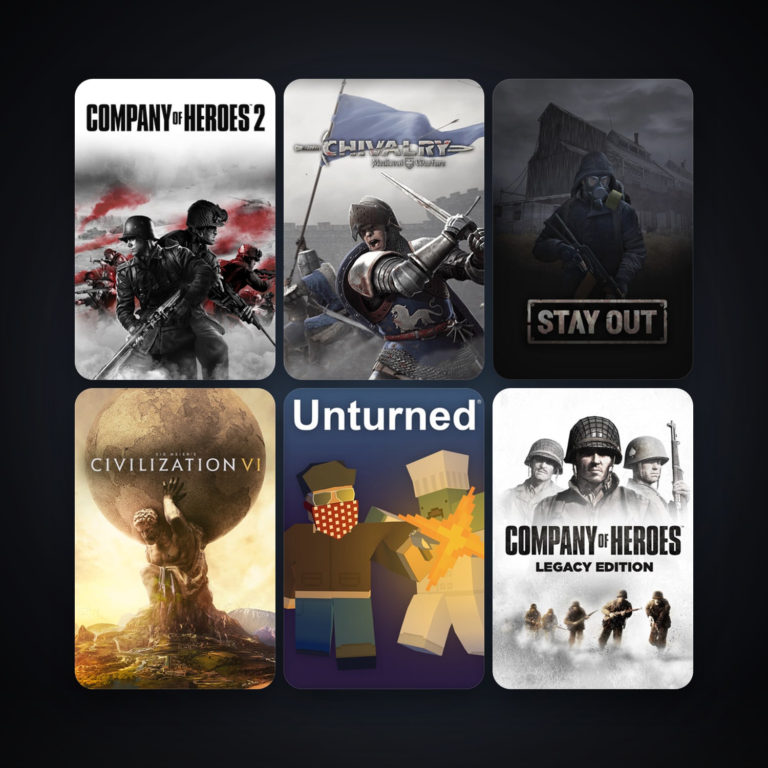 Company of Heroes + Company of Heroes: Opposing Fronts, 9 games, clean — HabibiAccounts