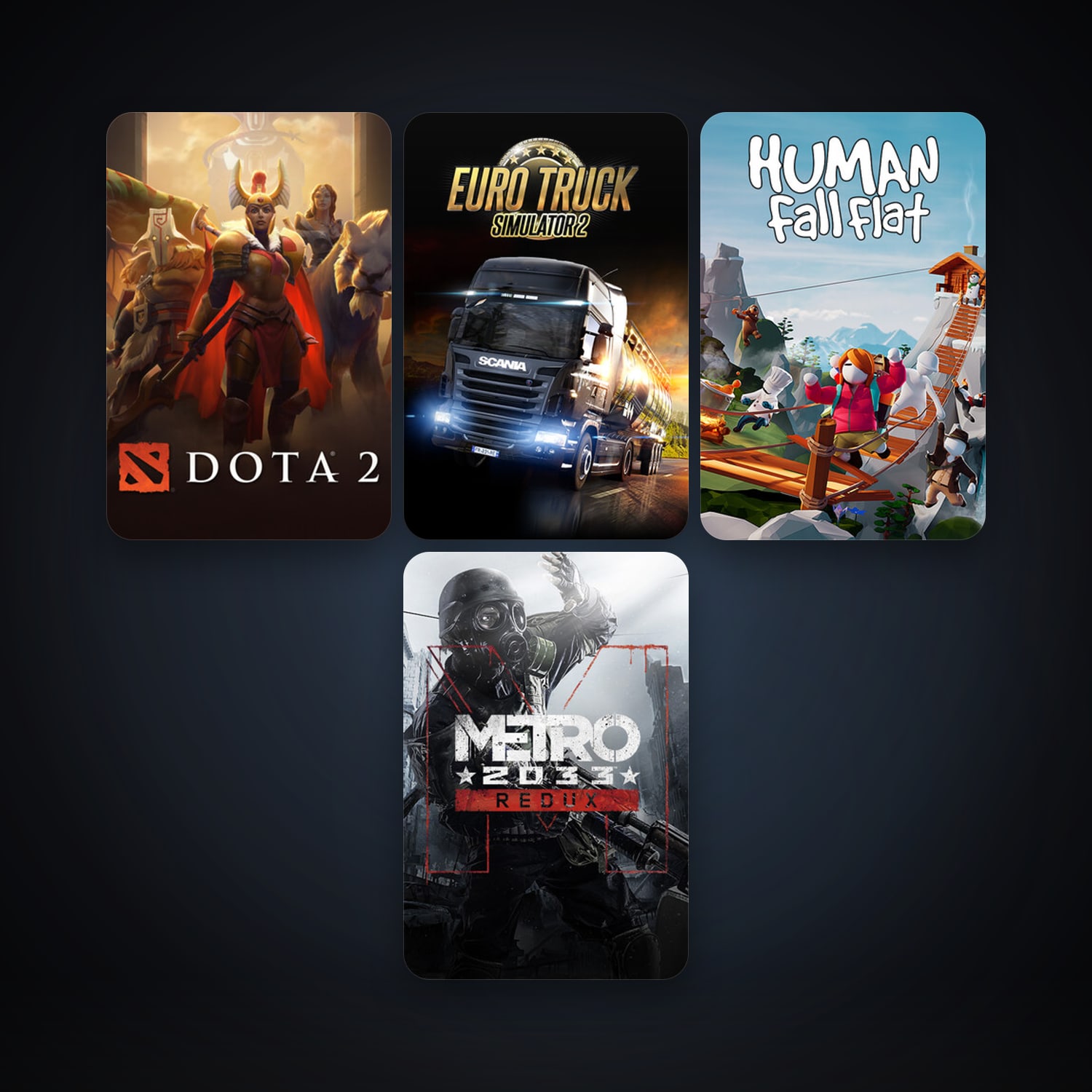 Dota 2 + Euro Truck Simulator 2, 15 games, clean — HabibiAccounts