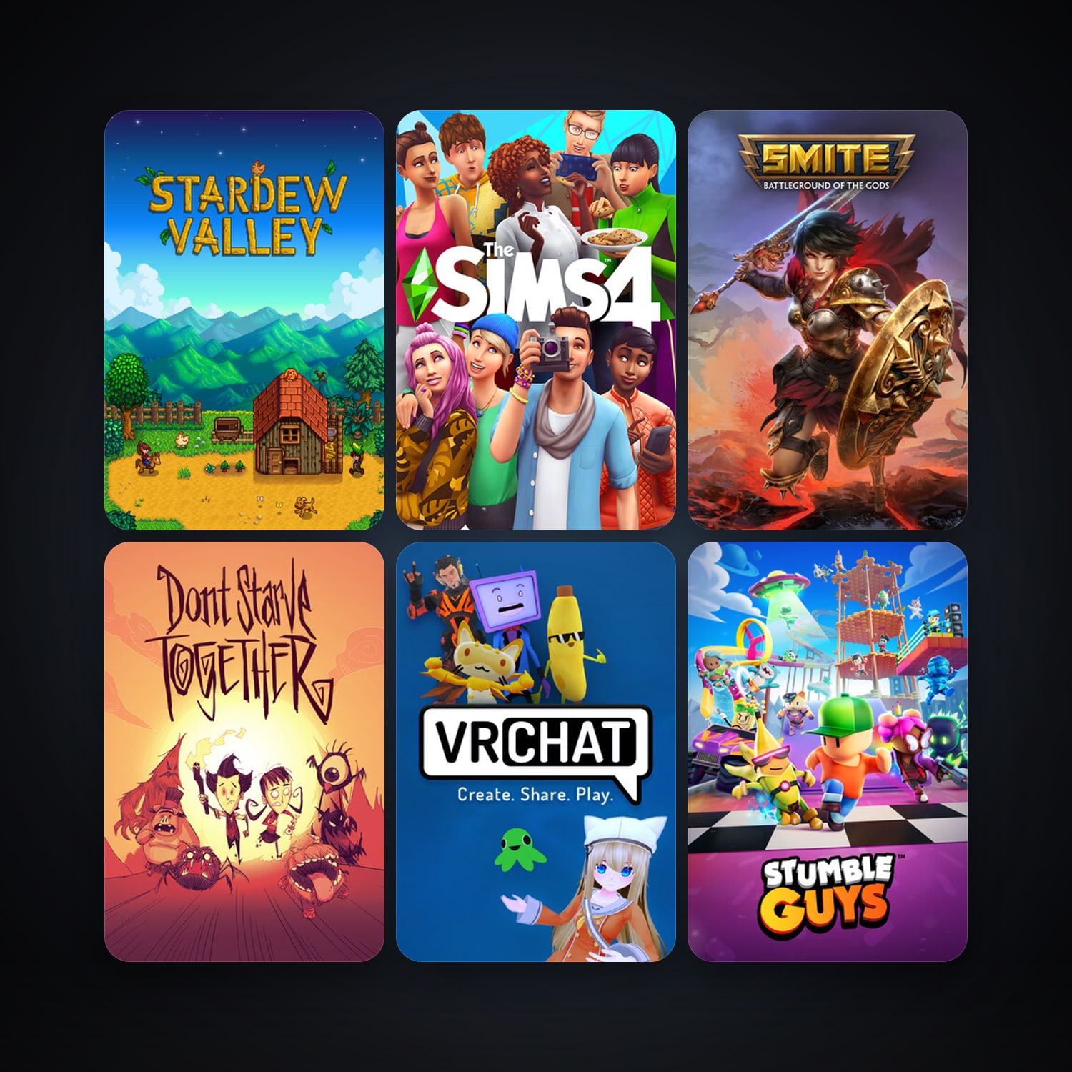 Don't Starve Together + SMITE, 14 games, clean — HabibiAccounts