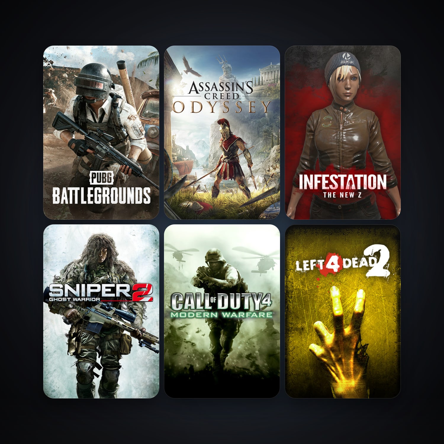 Left 4 Dead 2 + Call of Duty 4: Modern Warfare, 36 games, clean — HabibiAccounts