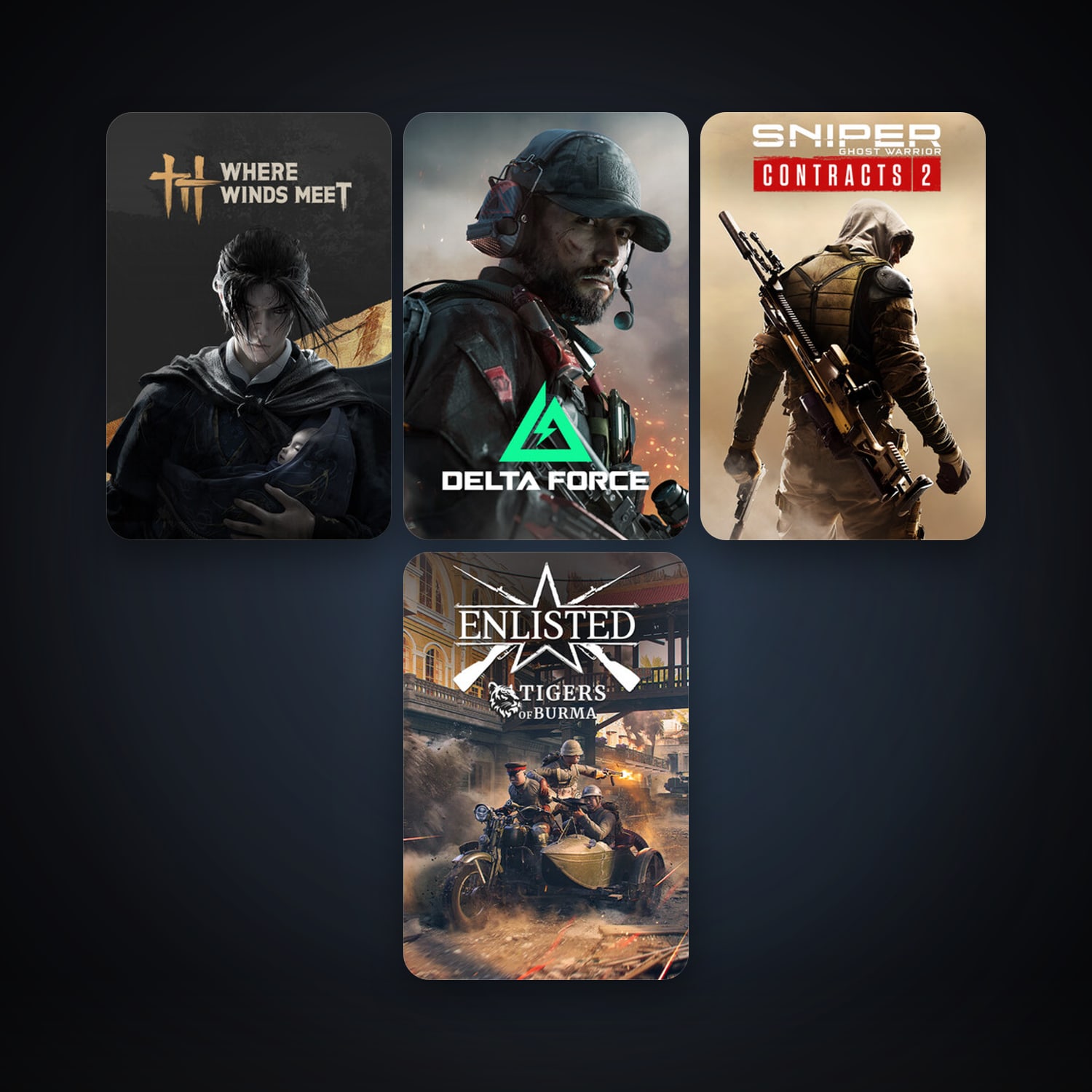 Sniper Ghost Warrior Contracts 2 + Enlisted, 13 games, clean — HabibiAccounts