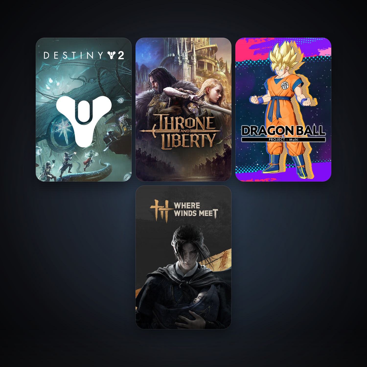 Destiny 2 + DRAGON BALL GEKISHIN SQUADRA, 5 games, clean — HabibiAccounts